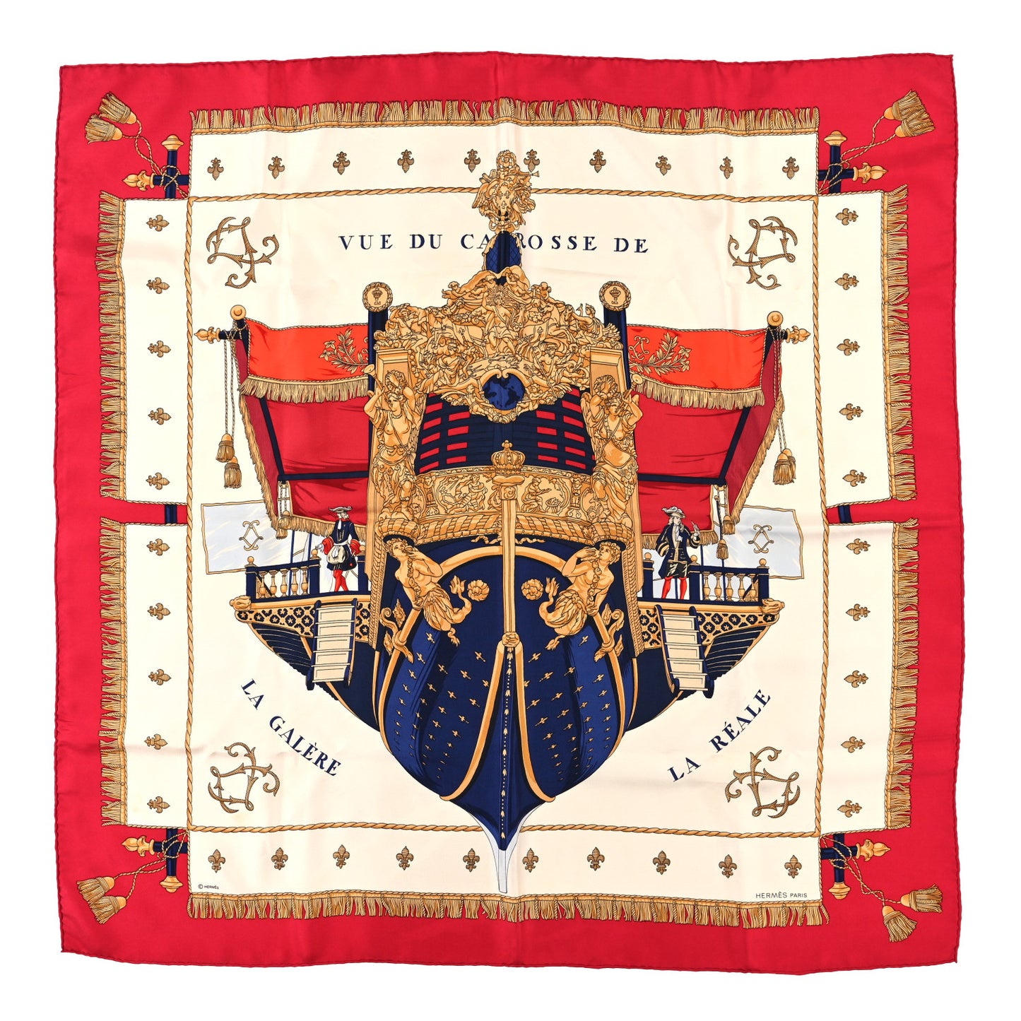 Silk Vue Du Carosse De La Galere La Reale Scarf 90