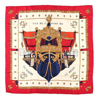Hermes Silk Vue Du Carosse De La Galere La Reale Scarf 90 1 of 3