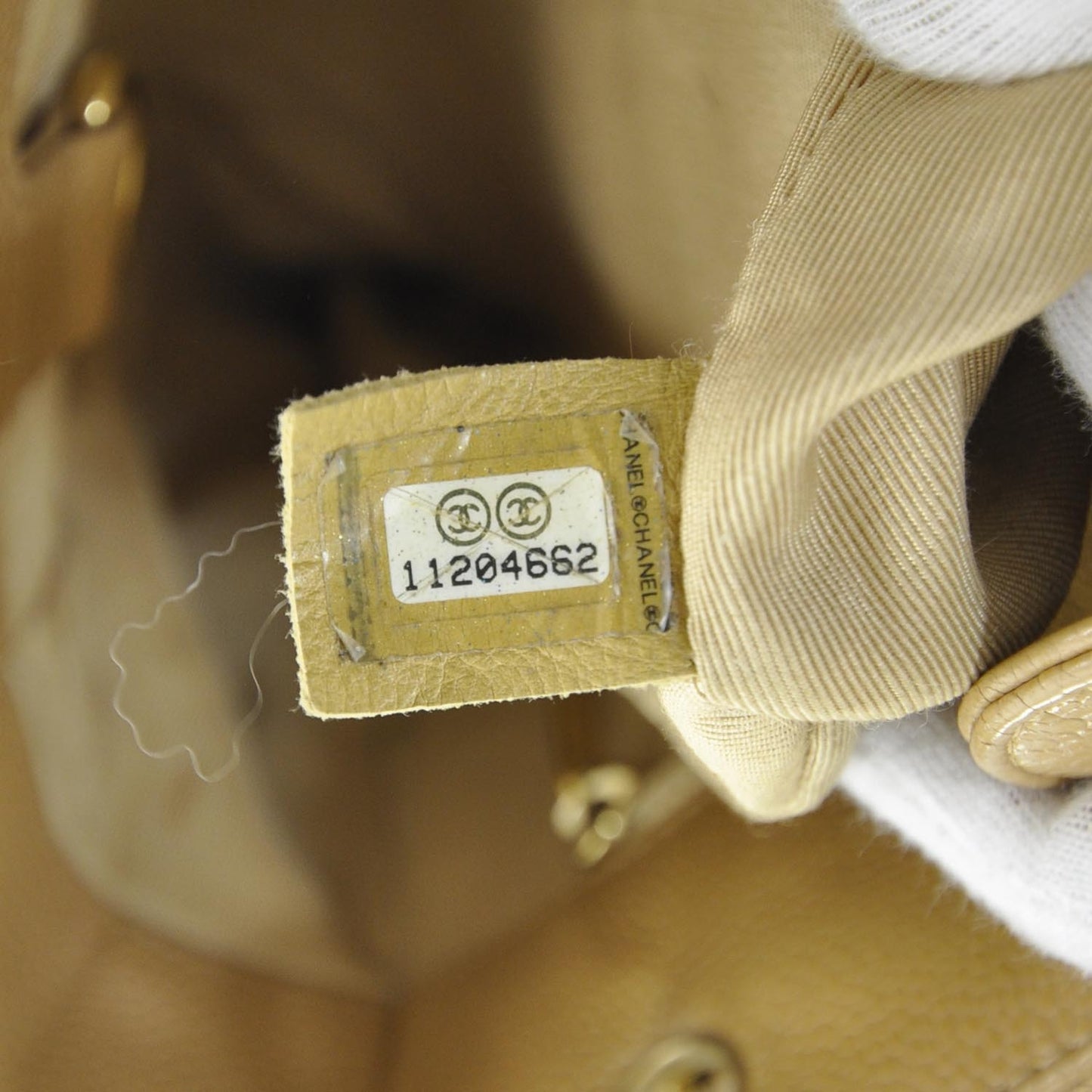 Caviar Petit Shopping Tote PST Beige