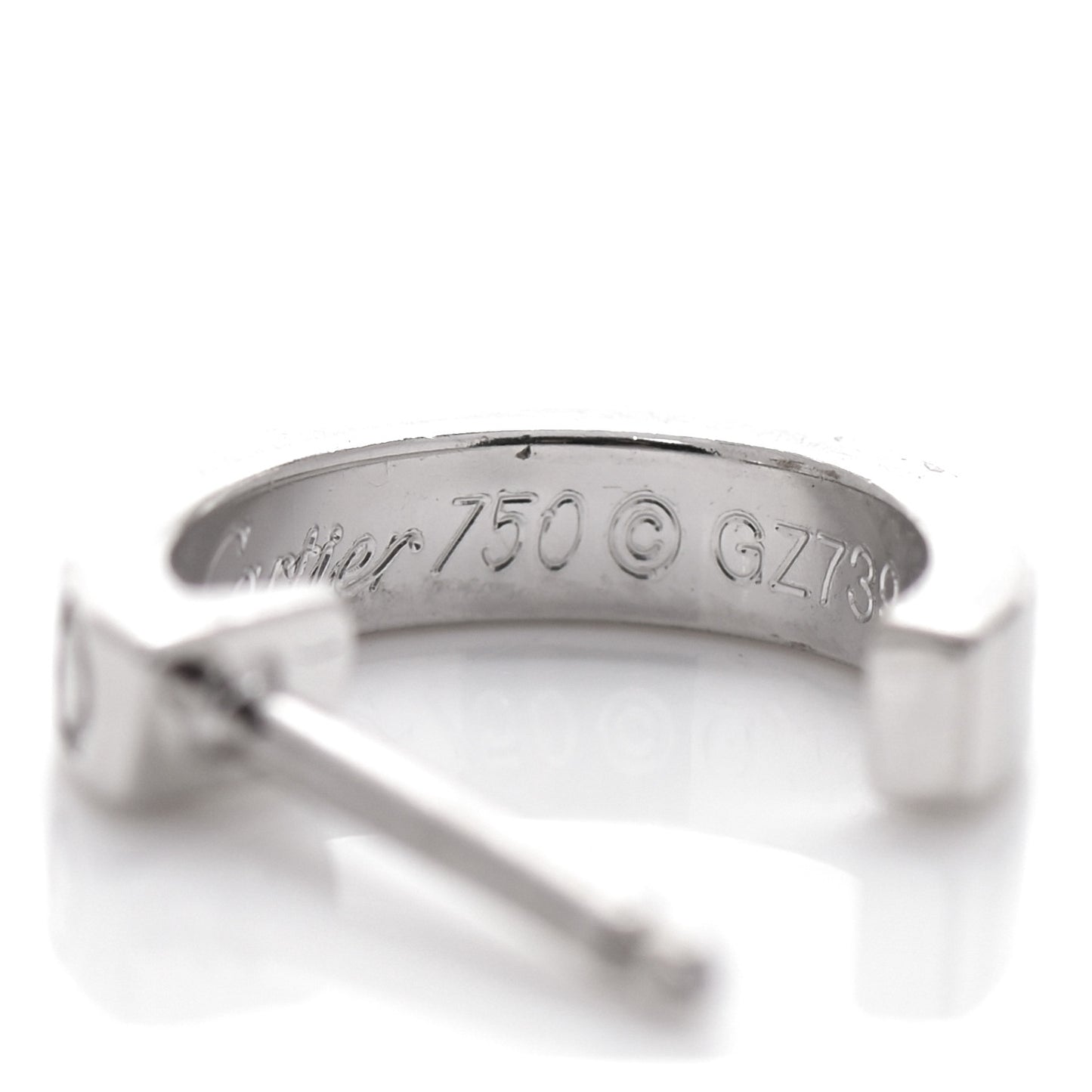18K White Gold Small LOVE Hoop Earrings