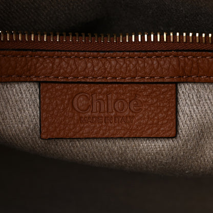 Chloe Suede Calfskin Braided Medium Marcie Double Carry Burgundy 6 of 11