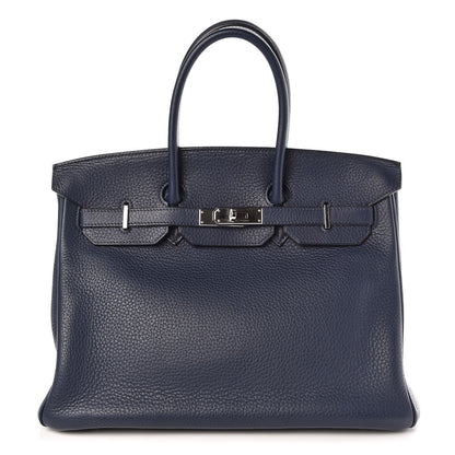 Hermes Taurillon Clemence Birkin 35 Bleu Abysse 1 of 14