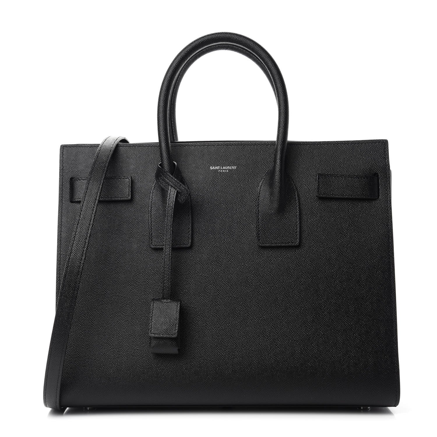 Saint Laurent Grained Calfskin Small Sac De Jour Black 1 of 9