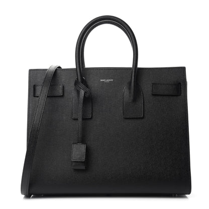 Saint Laurent Grained Calfskin Small Sac De Jour Black 1 of 9