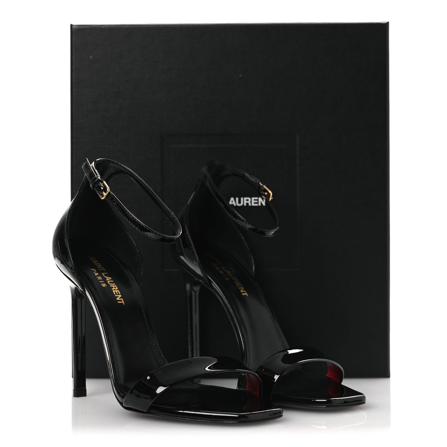 Vernice Chiffon Amber 105 Ankle Strap Sandals 38 Black