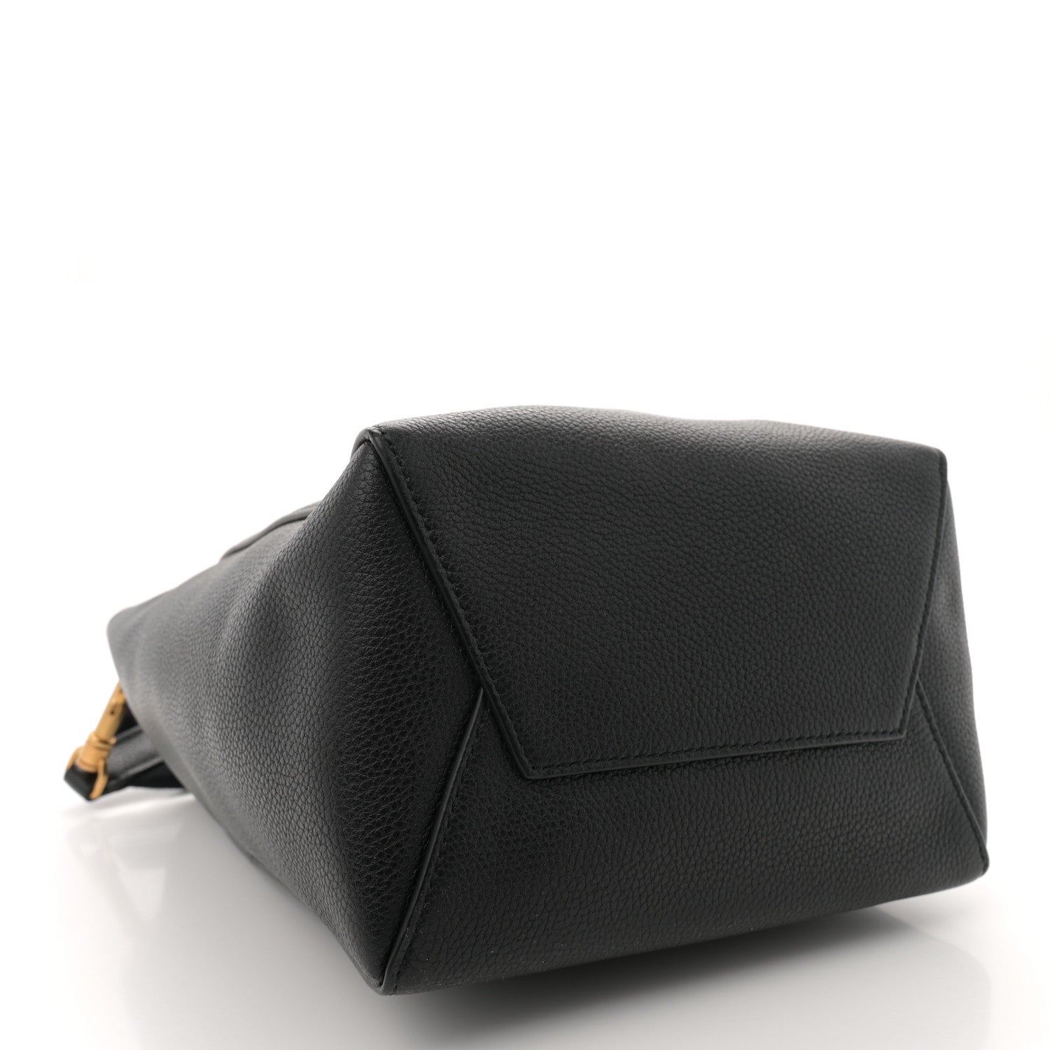 Celine Soft Grained Calfskin Small Sangle Bucket Bag Black 4 of 9