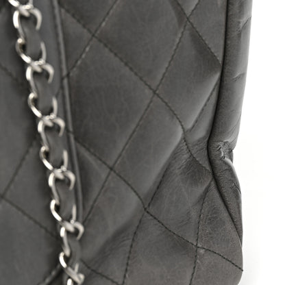 Chanel Glazed Calfskin Quilted Large CC Delivery Tote Grey 11 of 11