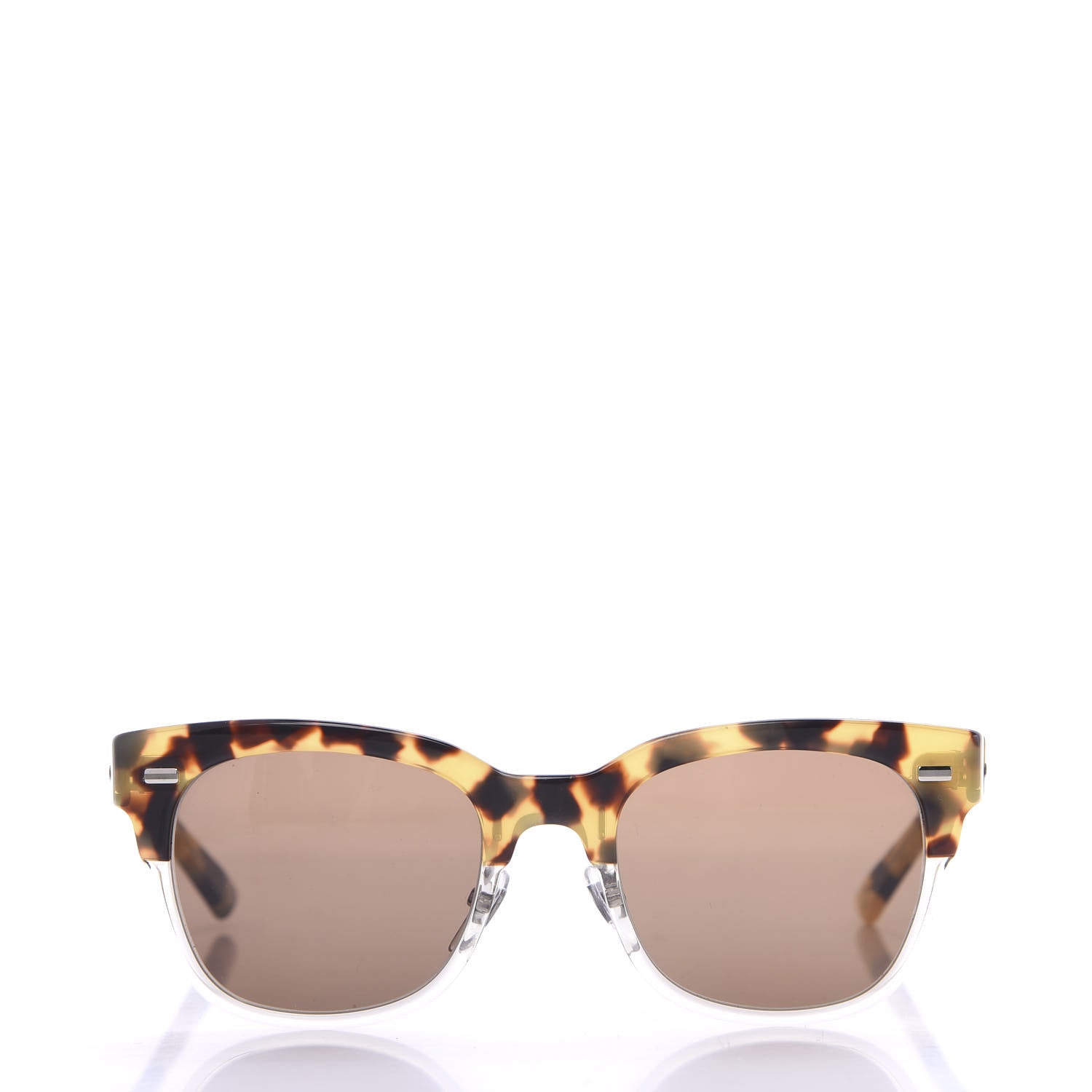 Gucci Half Frame G3744 Sunglasses Tortoise 2 of 7