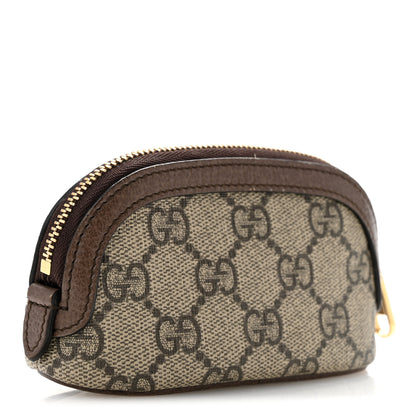 Gucci GG Supreme Monogram Web Ophidia Dome Key Pouch Beige New Acero 3 of 11