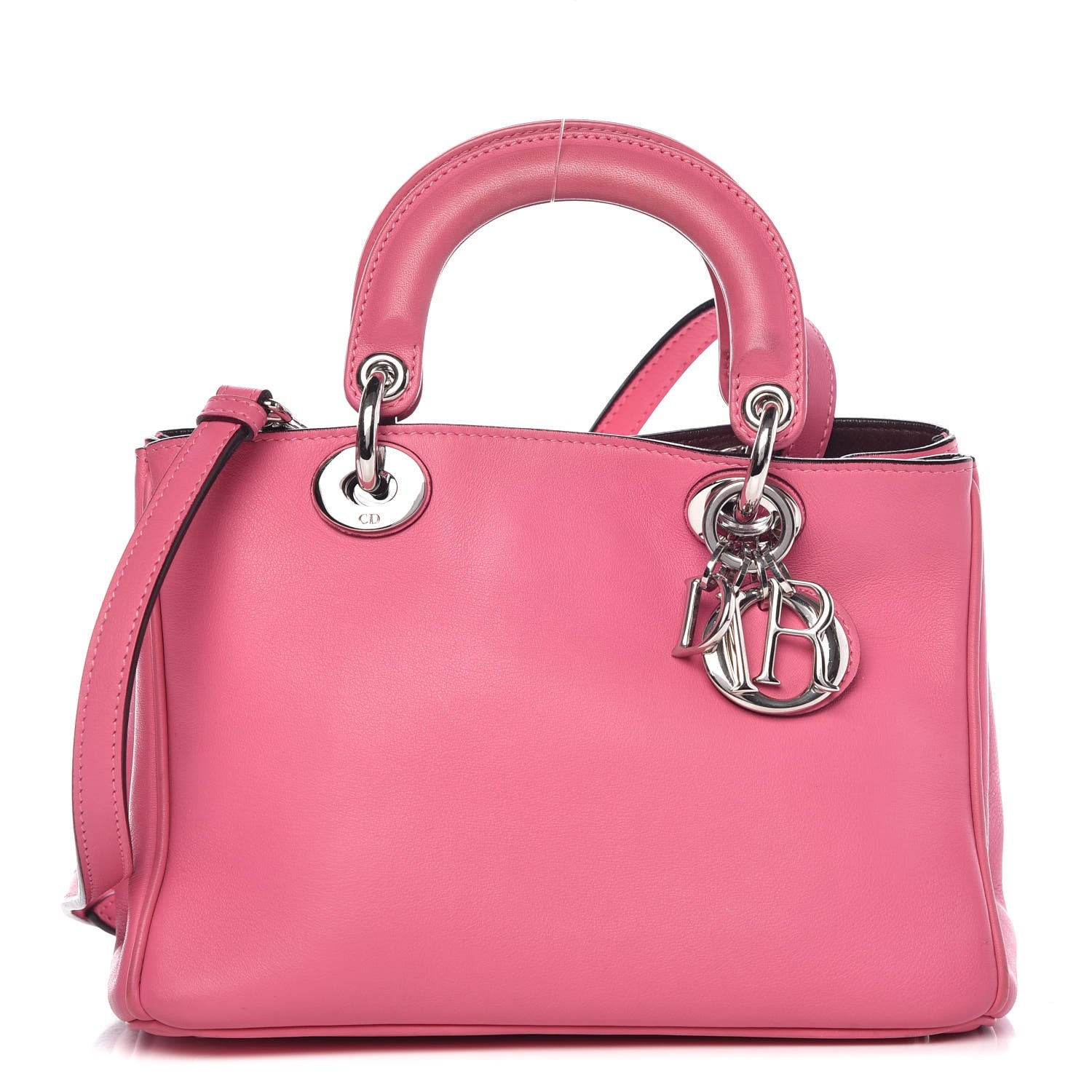 Christian Dior Calfskin Small Diorissimo Tote Pink 1 of 13