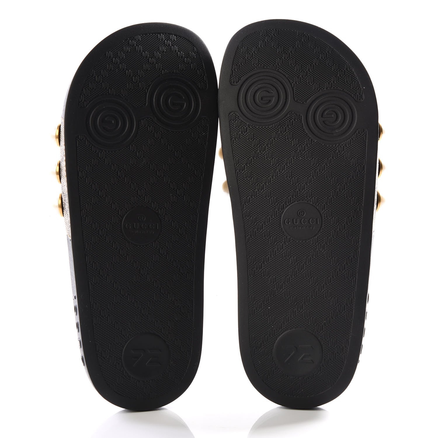 Gucci GG Supreme Monogram Pearls Slide Sandals 34 Beige 5 of 7