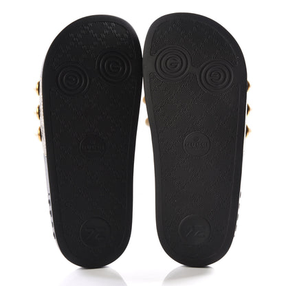 Gucci GG Supreme Monogram Pearls Slide Sandals 34 Beige 5 of 7