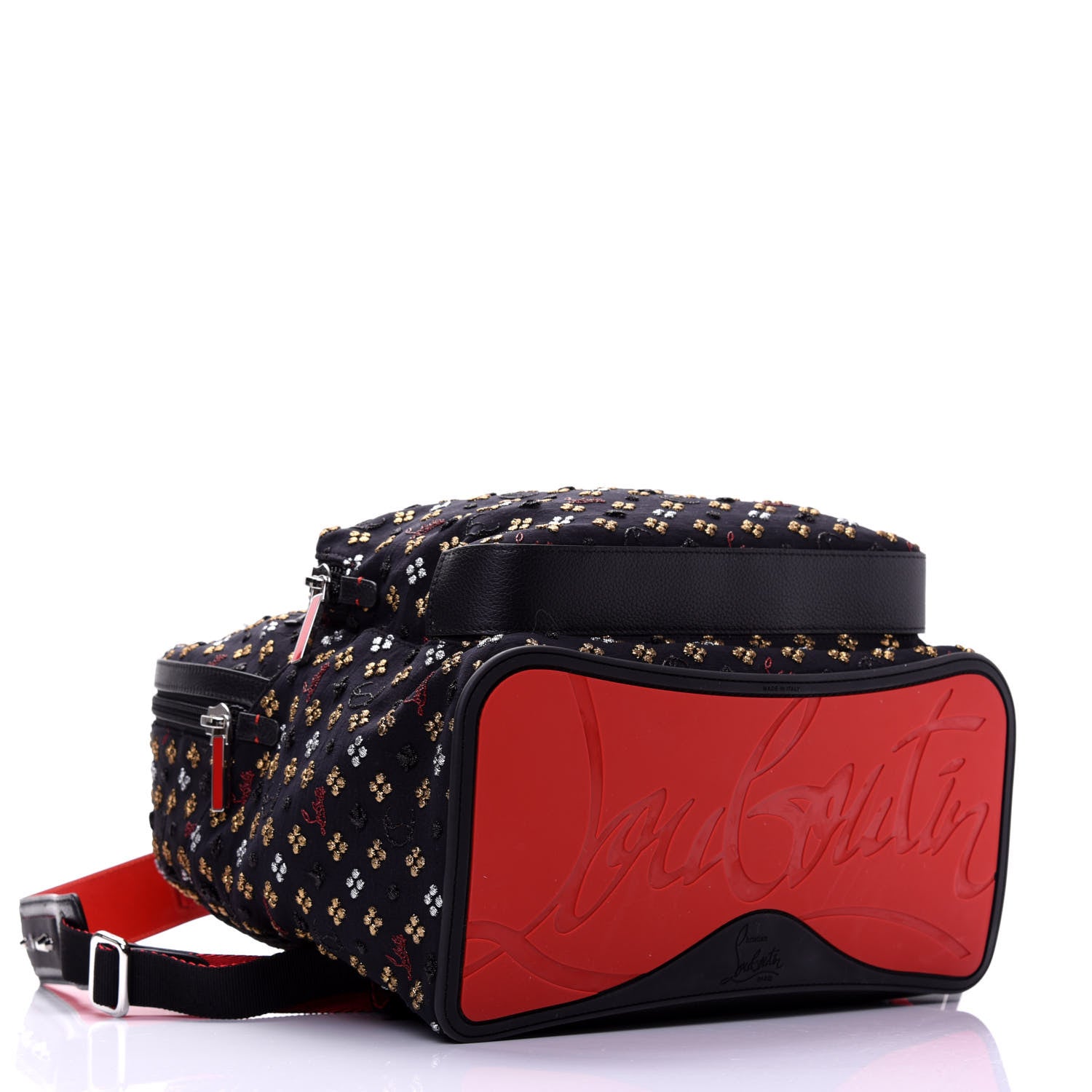 Christian Louboutin Jacquard Canvas Backloubi Backpack Black 3 of 10