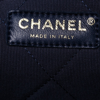 Chanel Printed Fabric Quilted Logo Large Shopping Tote Multicolor 6 of 12