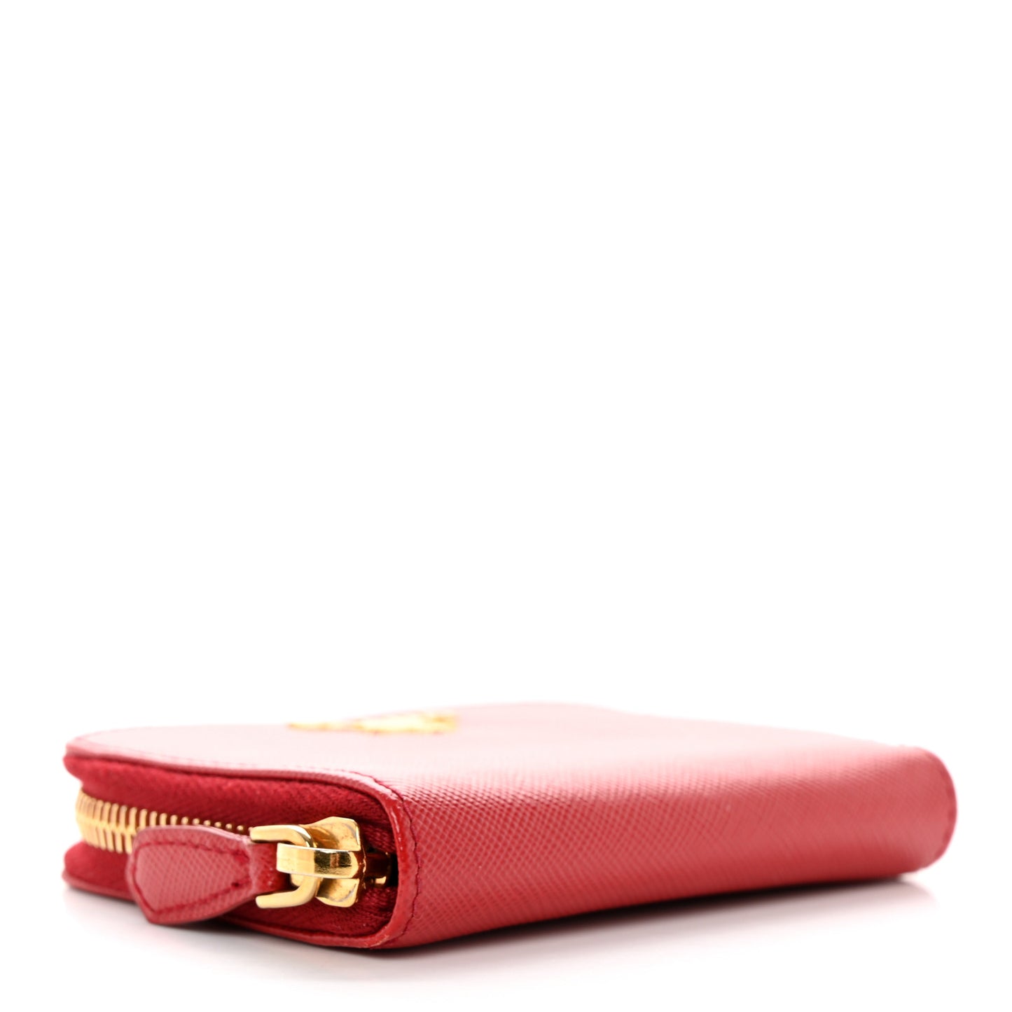 Saffiano Metal Zip Coin Purse Fuoco