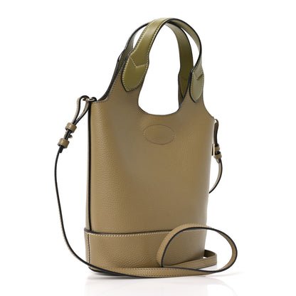 Mulberry Small Classic Grain Silky Calfskin Lily Tote Linen Green 3 of 9