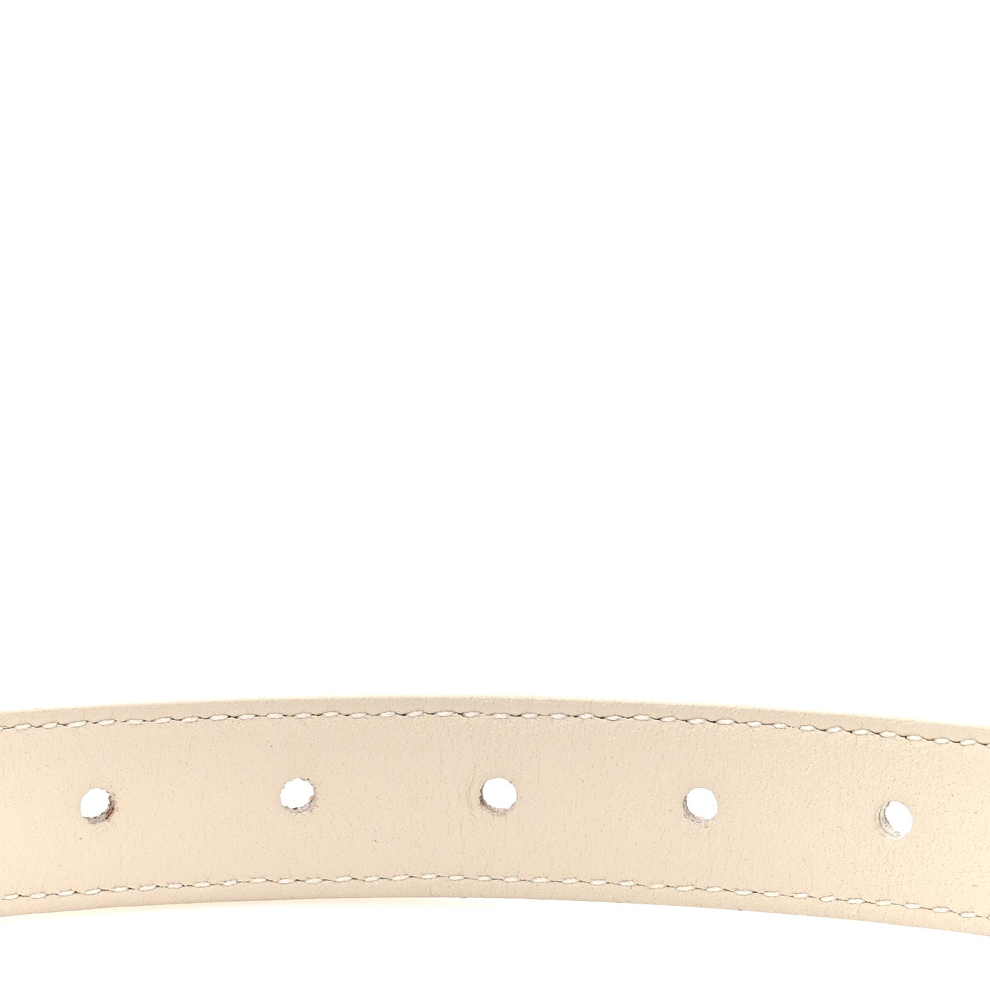 Calfskin Crocodile Embossed Maillon 20mm Cintura Belt 80 32 Crema Soft
