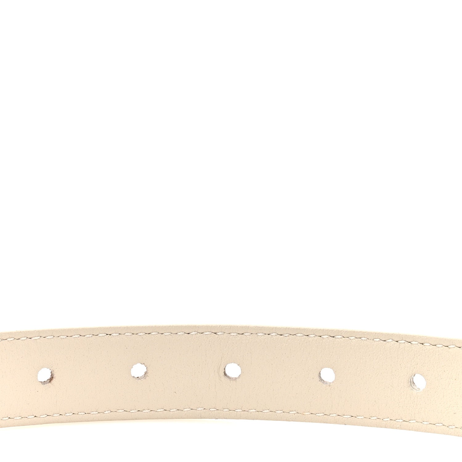 Saint Laurent Calfskin Crocodile Embossed Maillon 20mm Cintura Belt 80 32 Crema Soft 3 of 5