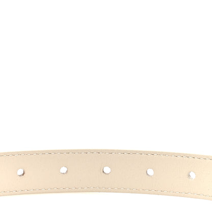Saint Laurent Calfskin Crocodile Embossed Maillon 20mm Cintura Belt 80 32 Crema Soft 3 of 5