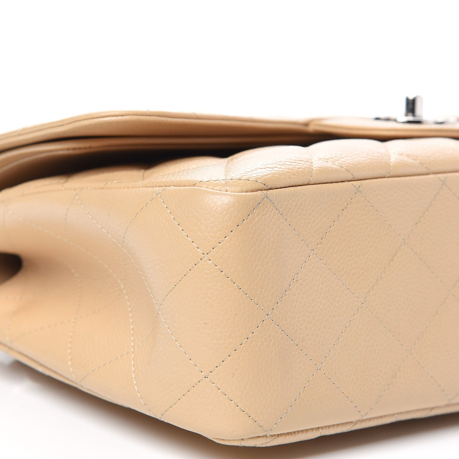 Chanel Caviar Quilted Jumbo Double Flap Beige Clair 8 of 13