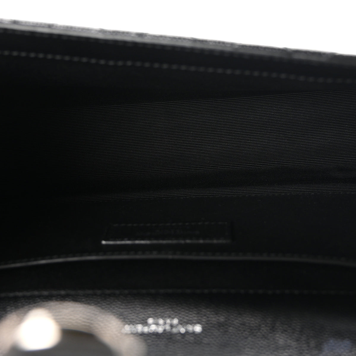 Grain De Poudre Textured Mixed Matelasse Triquilt Medium Monogram Satchel Black