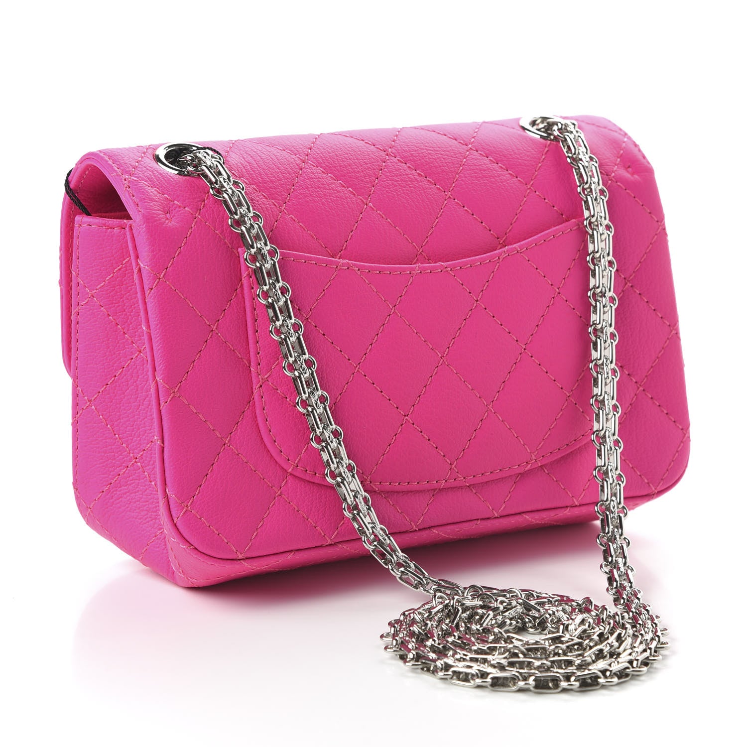 Chanel Goatskin Quilted 2.55 Reissue Mini Flap Fluorescent Pink 3 of 11