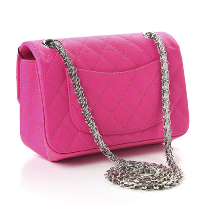 Chanel Goatskin Quilted 2.55 Reissue Mini Flap Fluorescent Pink 3 of 11