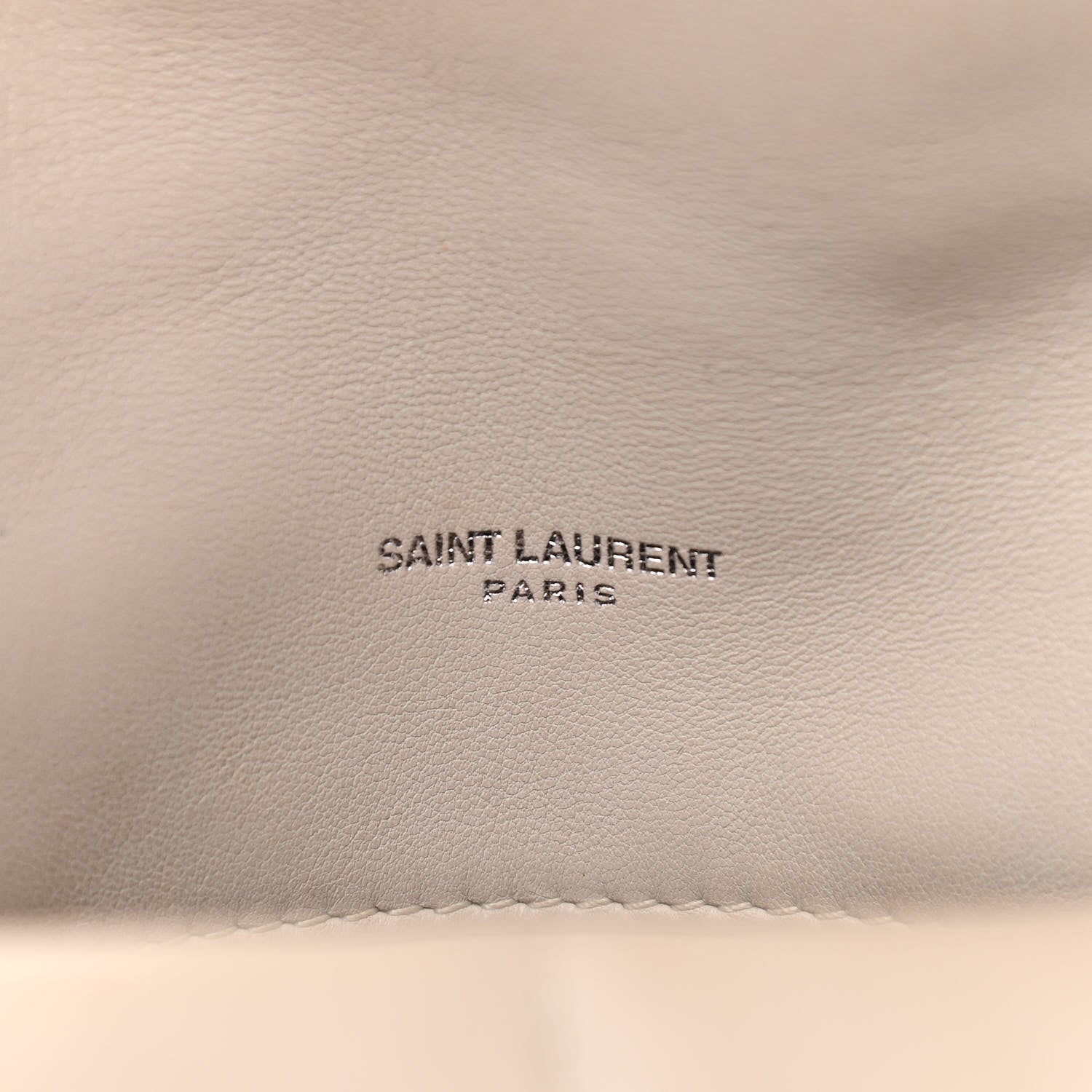 Saint Laurent Lambskin Quilted Small Loulou Puffer Monogram Chain Satchel Blanc Vintage 7 of 18