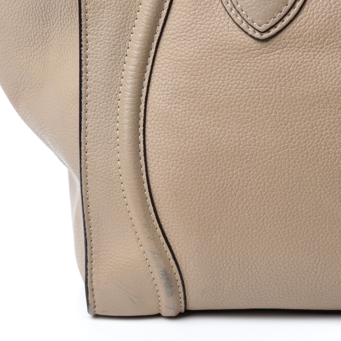 Drummed Calfskin Mini Luggage Dune