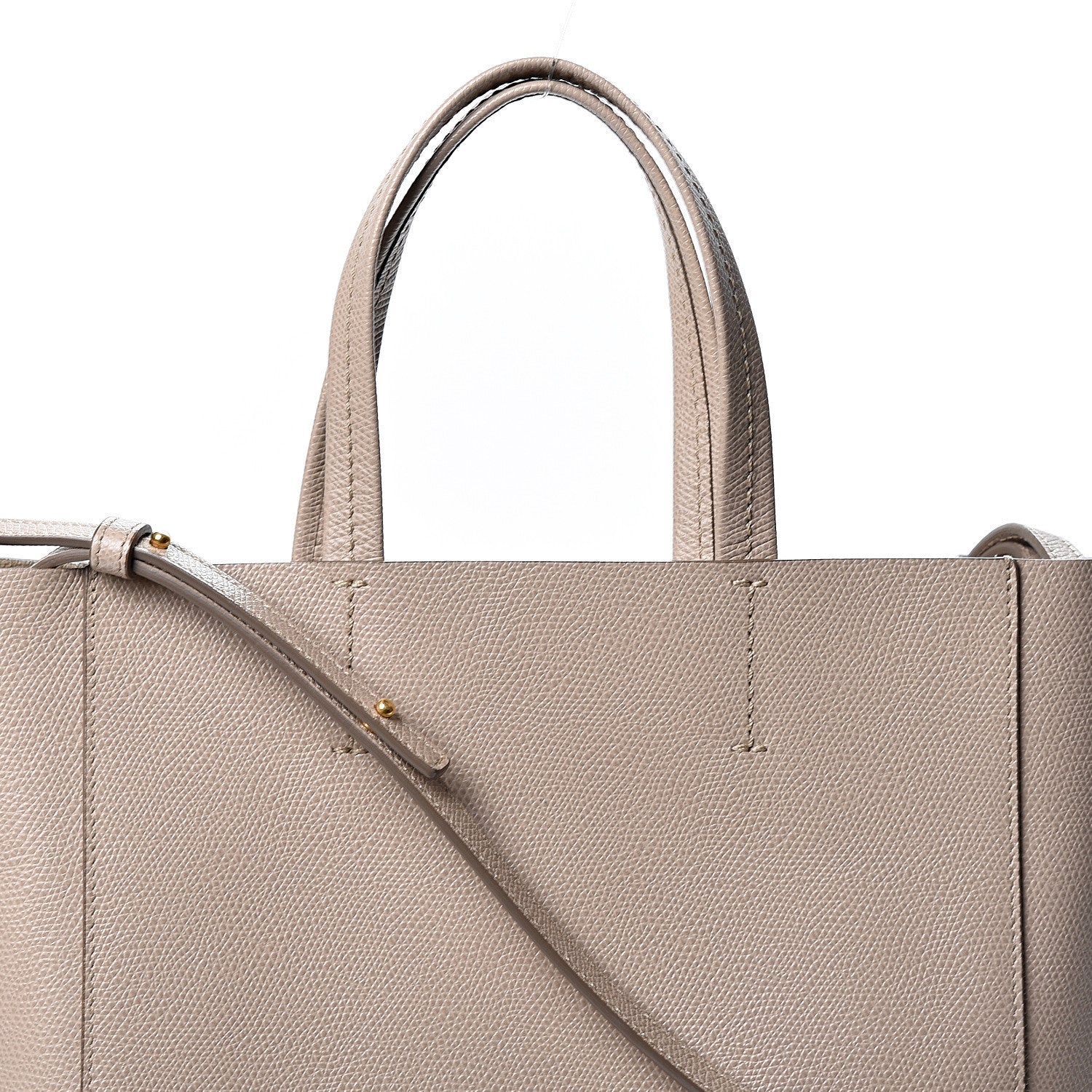 Celine Grained Calfskin Small Vertical Bi-Cabas Beige Red 6 of 9