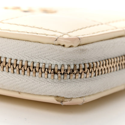 Chanel Patent Calfskin Resin Quilted CC Heart Clutch With Chain Black 17 of 18