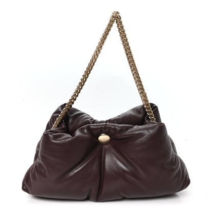 Proenza Schouler Lambskin Puffy Tobo Chain Shoulder Bag Chocolate 1 of 10