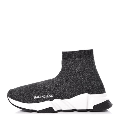Balenciaga Knit Metal Womens Speed Sneakers 40 Black Gold 1 of 9