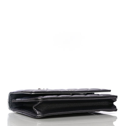 Chanel Gradient Metallic Lambskin Quilted Like A Wallet Wallet On Chain WOC Silvery Black 4 of 12