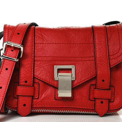 Proenza Schouler Crinkled Calfskin PS1 Mini Zip Crossbody Red 7 of 9