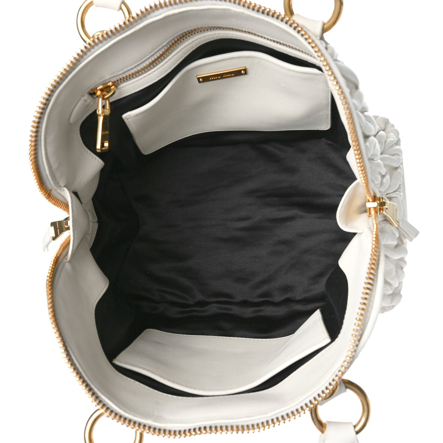 Nappa Matelasse Lux Mini Crossbody Tote Bianco