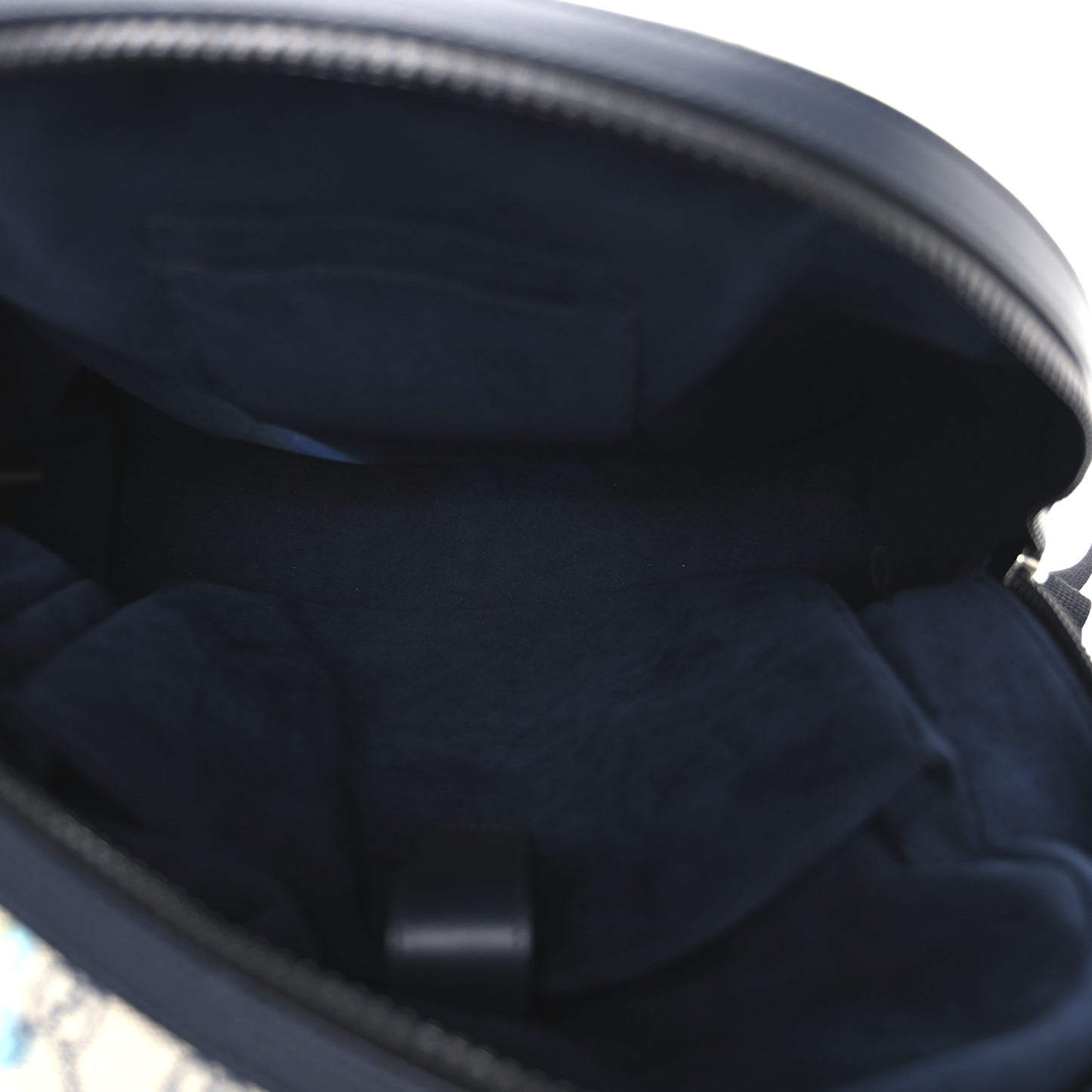 GG Supreme Monogram Blooms Medium Day Backpack Beige Blue Navy