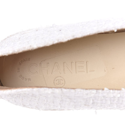 Chanel Tweed Patent CC Espadrilles 42 White 6 of 11