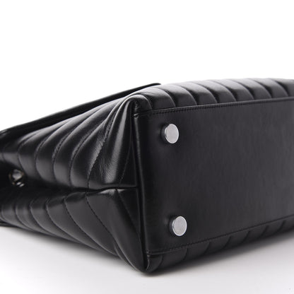 Saint Laurent Calfskin Y Quilted Monogram Medium Loulou Chain Satchel Black 6 of 12