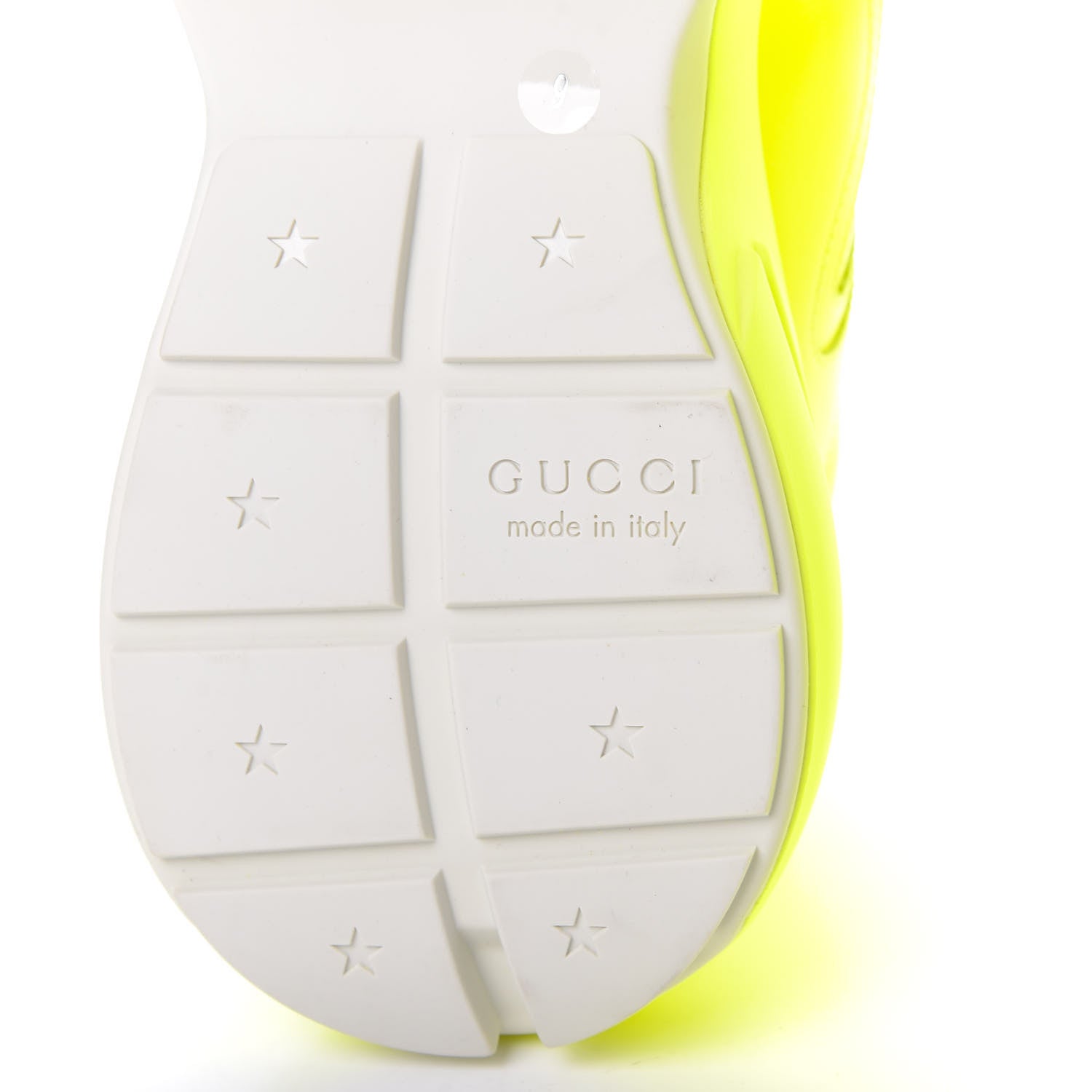 Gucci Calfskin Mens Rhyton Sneakers 9 Yellow Fluo 8 of 10