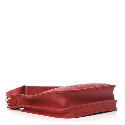 Hermes Taurillon Clemence Evelyne III PM Rouge Piment 4 of 11