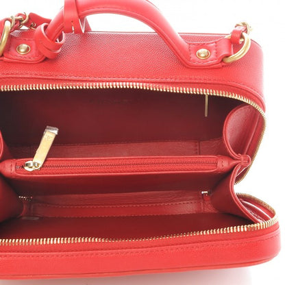 Chanel Caviar Quilted Medium CC Filigree Vanity Case Red 5 of 8
