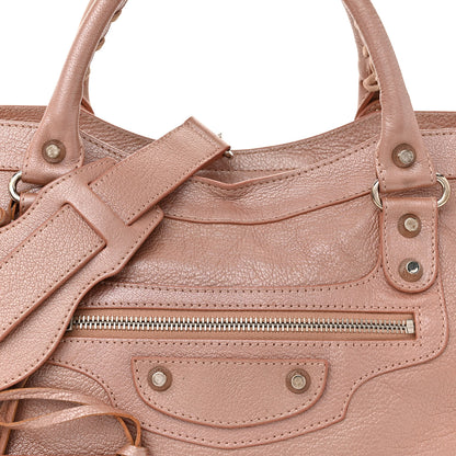 Balenciaga Pearlescent Goatskin Classic Palladium Hardware City Rose Rose Light 8 of 15