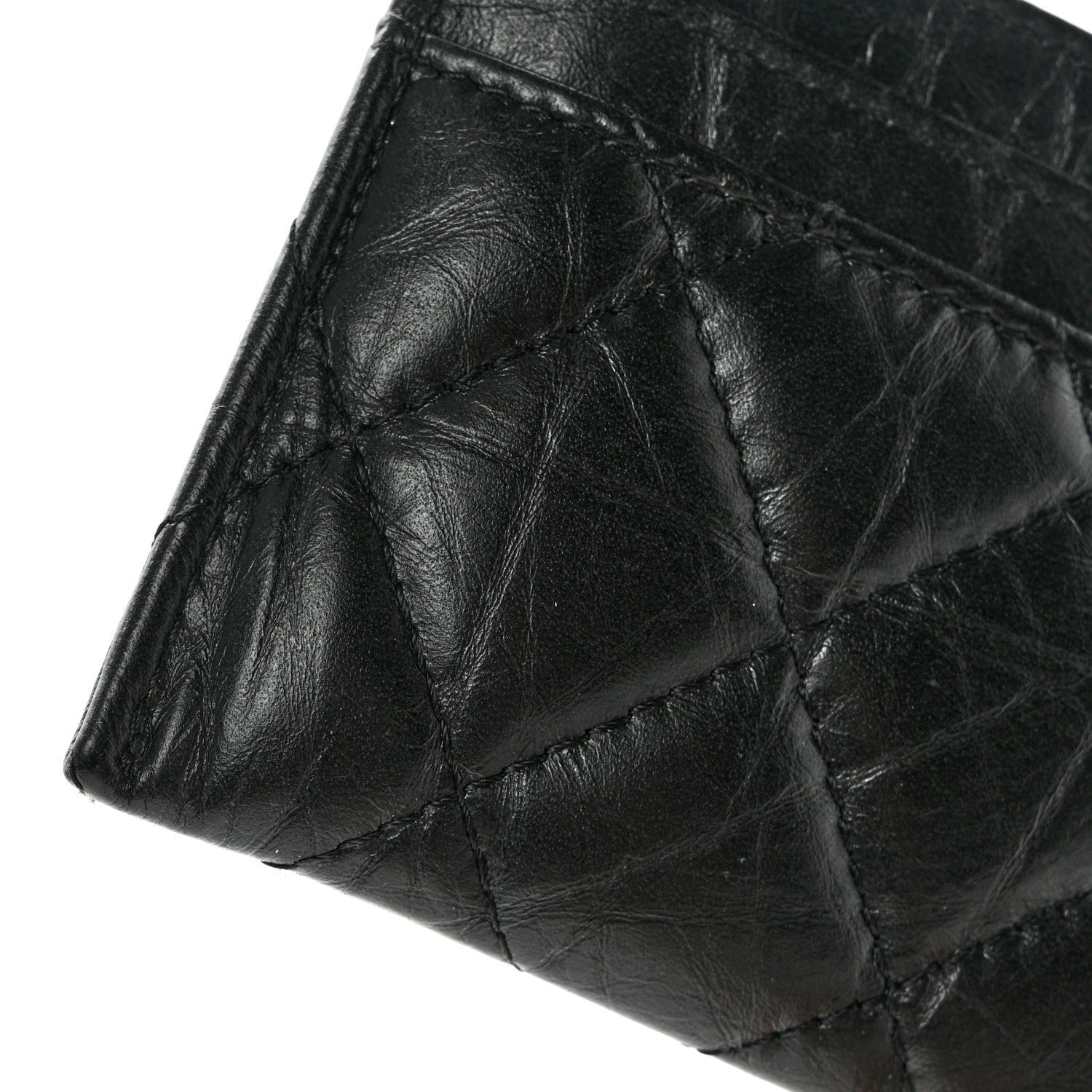 Chanel Aged Calfskin Quilted Reissue Card Holder So Black 10 of 11