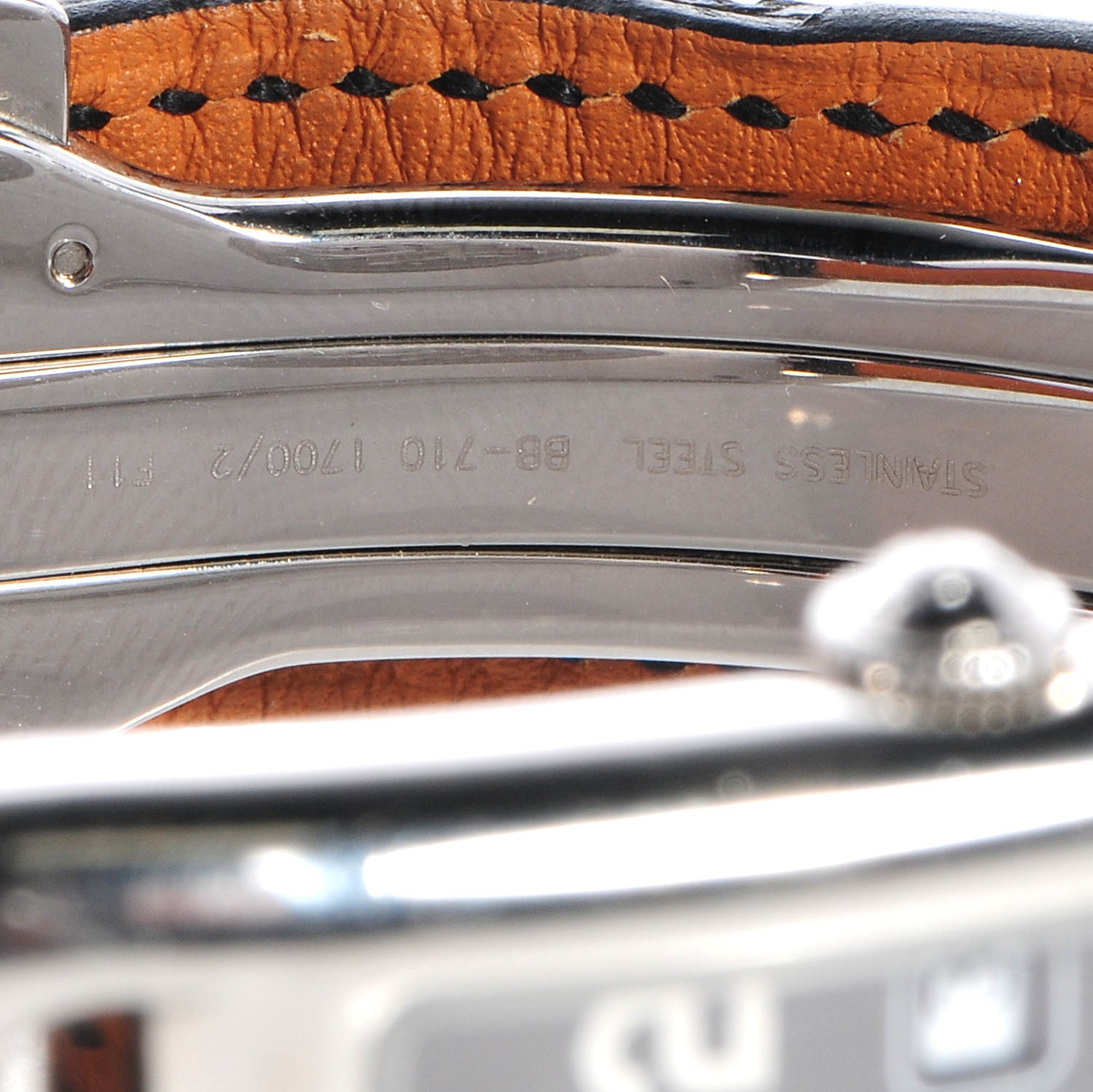 Hermes Stainless Steel Barenia 33mm Cape Cod Quartz Watch Noir 8 of 9