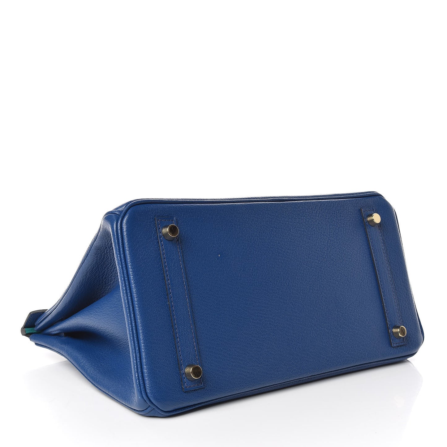 Chevre Mysore Bi-Color Horseshoe Birkin 30 Bleu Sapphire Paon