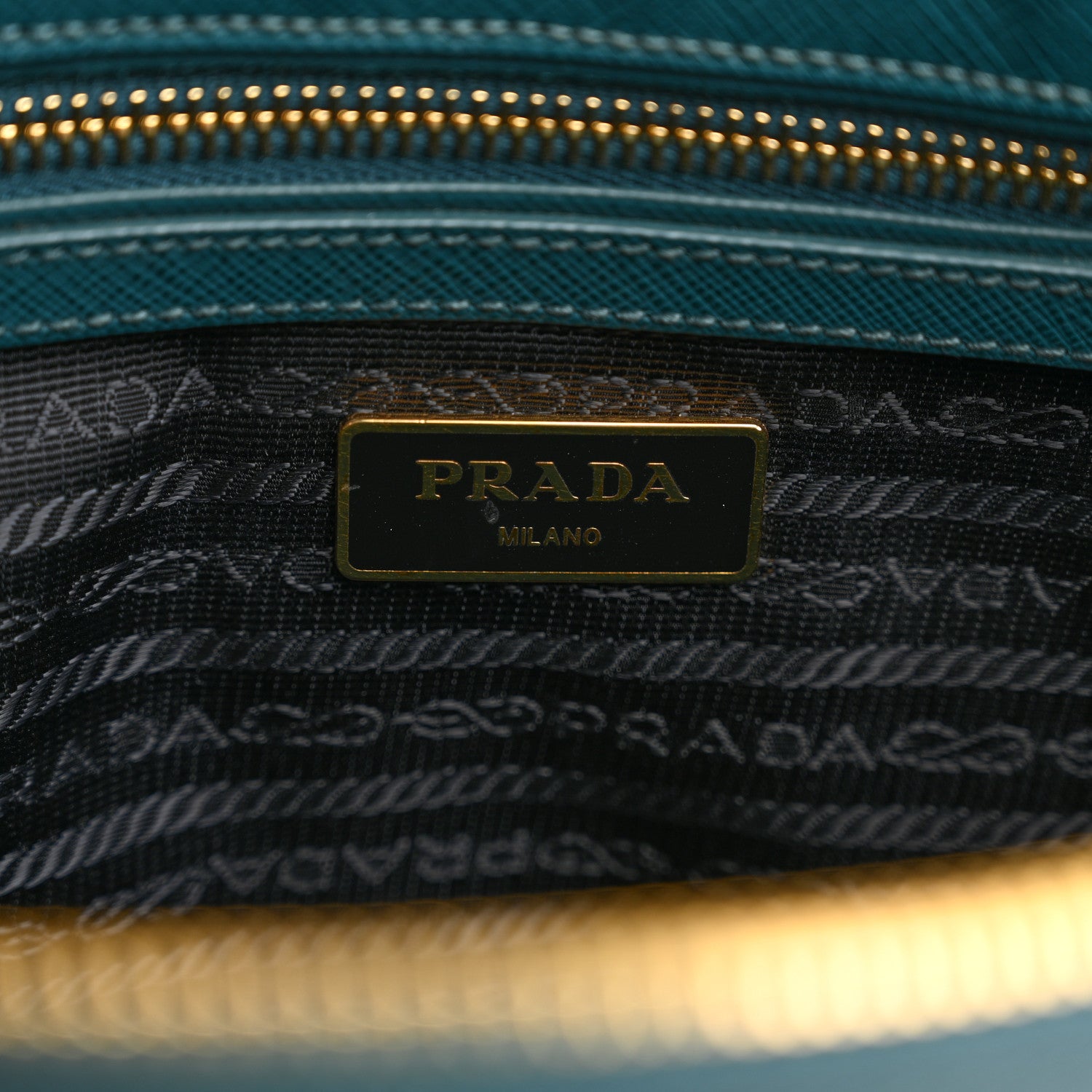 Prada Saffiano Lux Mini Galleria Double Zip Tote Ottanio 6 of 10