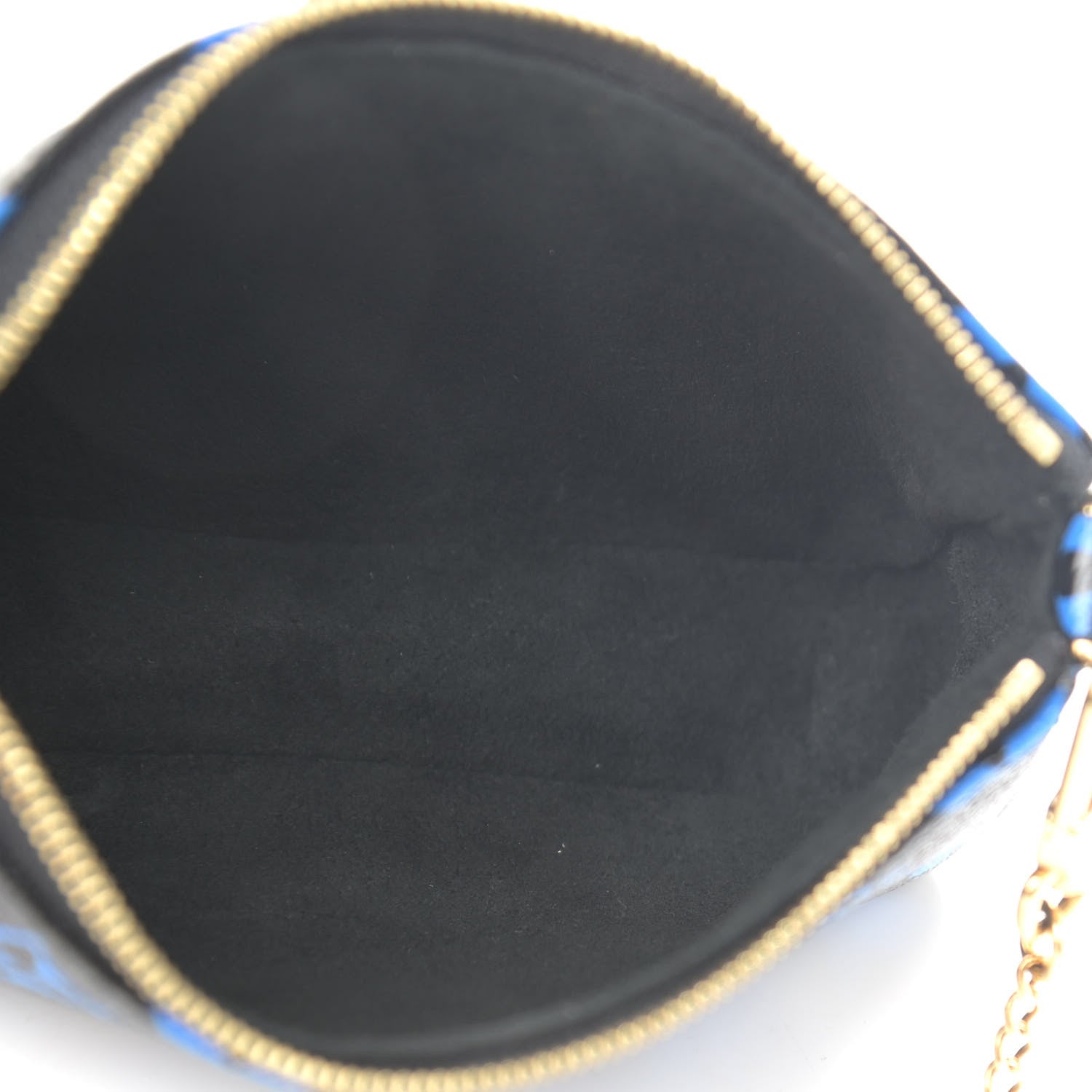 Louis Vuitton Colored Monogram Mini Pochette Accessories Blue Black 5 of 8