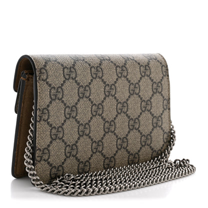 Gucci GG Supreme Monogram Super Mini Dionysus Shoulder Bag Taupe 3 of 12