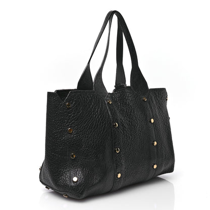 Jimmy Choo Grained Calfskin Studded Lockett Shopper Tote Black 3 of 9